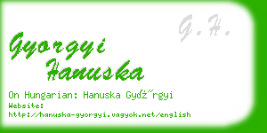 gyorgyi hanuska business card